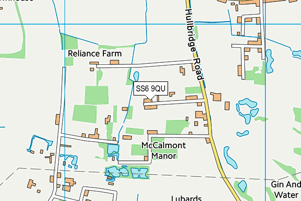 SS6 9QU map - OS VectorMap District (Ordnance Survey)