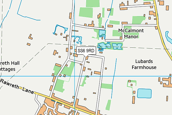 SS6 9RD map - OS VectorMap District (Ordnance Survey)