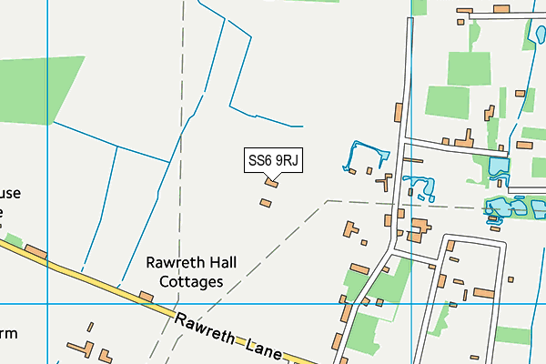 SS6 9RJ map - OS VectorMap District (Ordnance Survey)