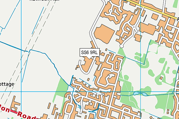 SS6 9RL map - OS VectorMap District (Ordnance Survey)