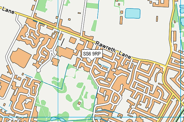 SS6 9RP map - OS VectorMap District (Ordnance Survey)
