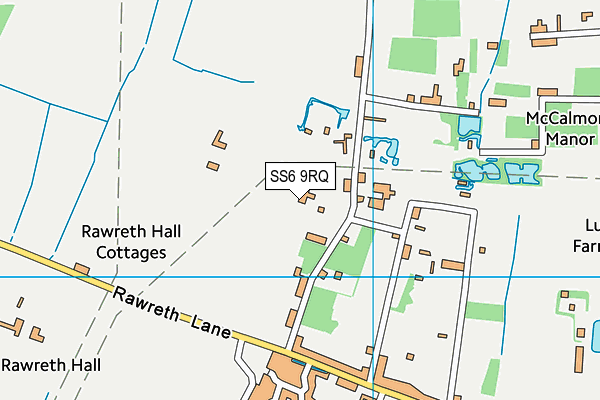 SS6 9RQ map - OS VectorMap District (Ordnance Survey)