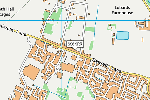 SS6 9RR map - OS VectorMap District (Ordnance Survey)