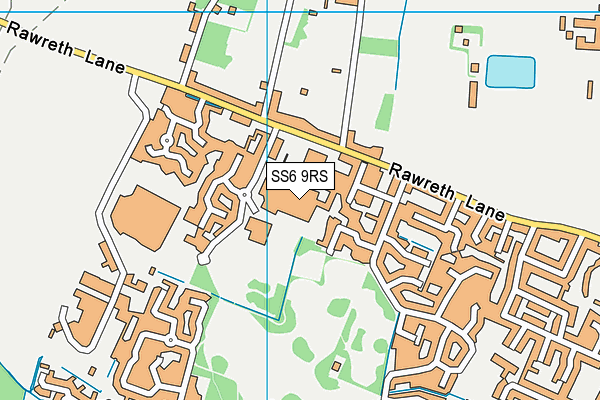 SS6 9RS map - OS VectorMap District (Ordnance Survey)