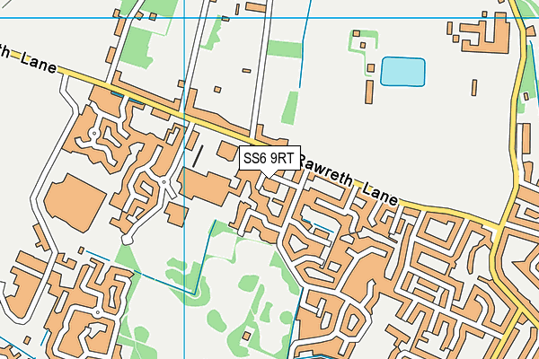 SS6 9RT map - OS VectorMap District (Ordnance Survey)