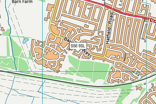 SS6 9SL map - OS VectorMap District (Ordnance Survey)