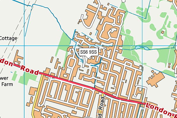 SS6 9SS map - OS VectorMap District (Ordnance Survey)
