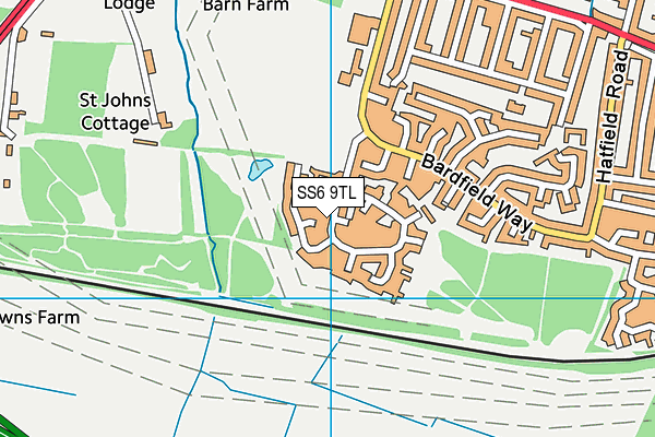 SS6 9TL map - OS VectorMap District (Ordnance Survey)
