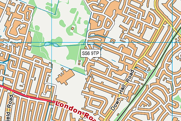SS6 9TP map - OS VectorMap District (Ordnance Survey)