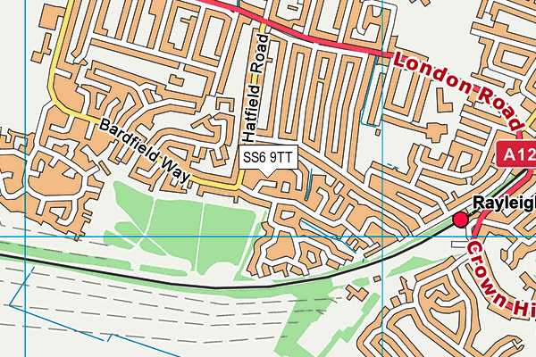 SS6 9TT map - OS VectorMap District (Ordnance Survey)