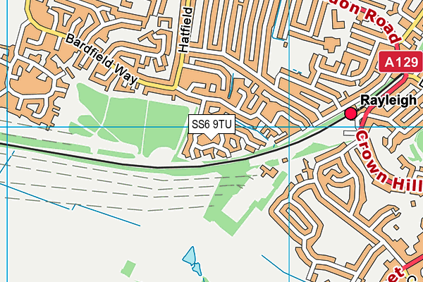 SS6 9TU map - OS VectorMap District (Ordnance Survey)