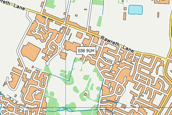 SS6 9UH map - OS VectorMap District (Ordnance Survey)