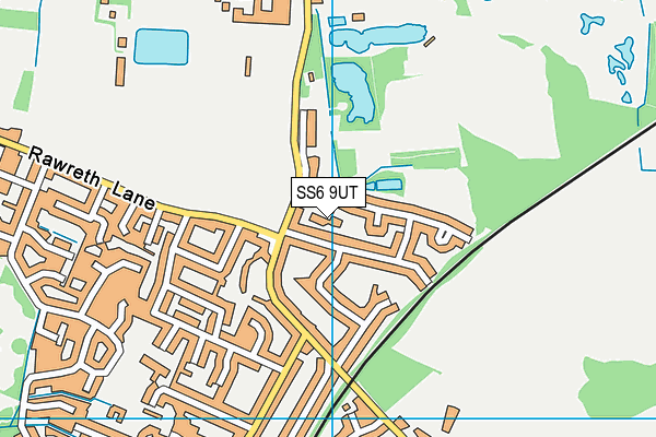 SS6 9UT map - OS VectorMap District (Ordnance Survey)
