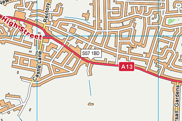 SS7 1BD map - OS VectorMap District (Ordnance Survey)