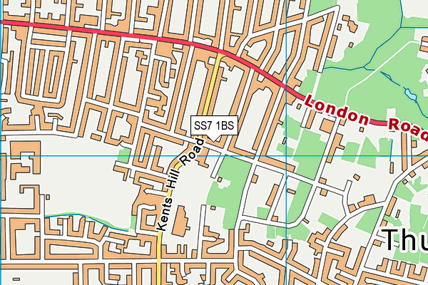 SS7 1BS map - OS VectorMap District (Ordnance Survey)