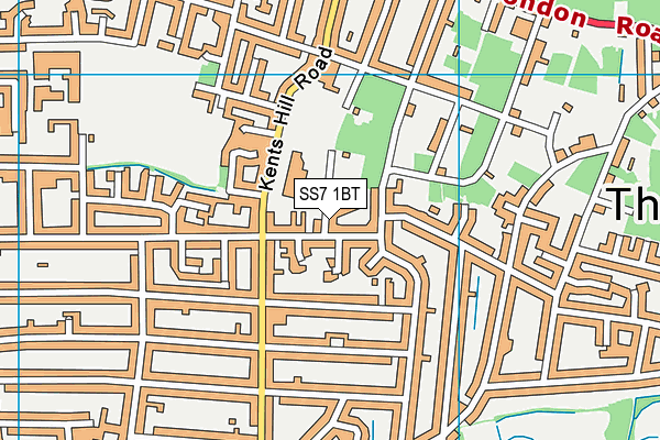 SS7 1BT map - OS VectorMap District (Ordnance Survey)