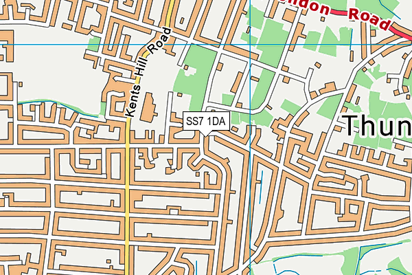 SS7 1DA map - OS VectorMap District (Ordnance Survey)