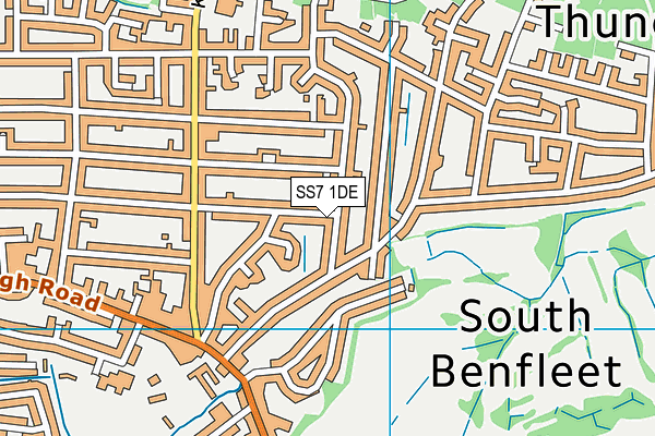 SS7 1DE map - OS VectorMap District (Ordnance Survey)