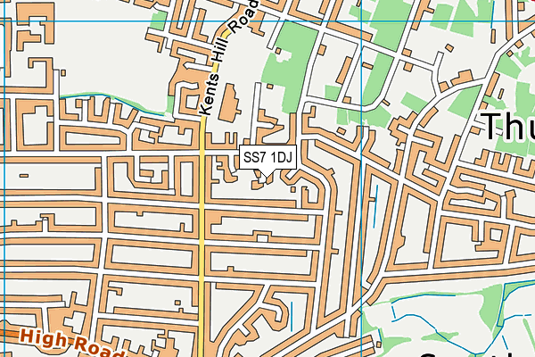 SS7 1DJ map - OS VectorMap District (Ordnance Survey)