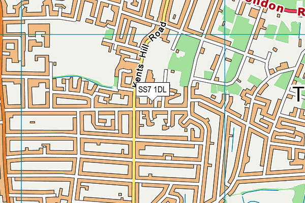 SS7 1DL map - OS VectorMap District (Ordnance Survey)