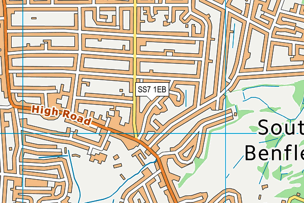 SS7 1EB map - OS VectorMap District (Ordnance Survey)