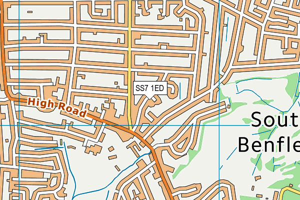 SS7 1ED map - OS VectorMap District (Ordnance Survey)