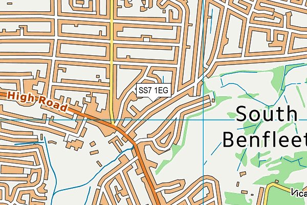 SS7 1EG map - OS VectorMap District (Ordnance Survey)