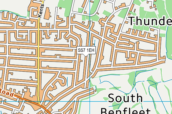 SS7 1EH map - OS VectorMap District (Ordnance Survey)