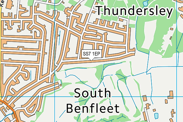 SS7 1EP map - OS VectorMap District (Ordnance Survey)