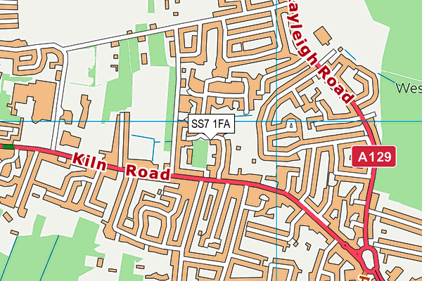 SS7 1FA map - OS VectorMap District (Ordnance Survey)