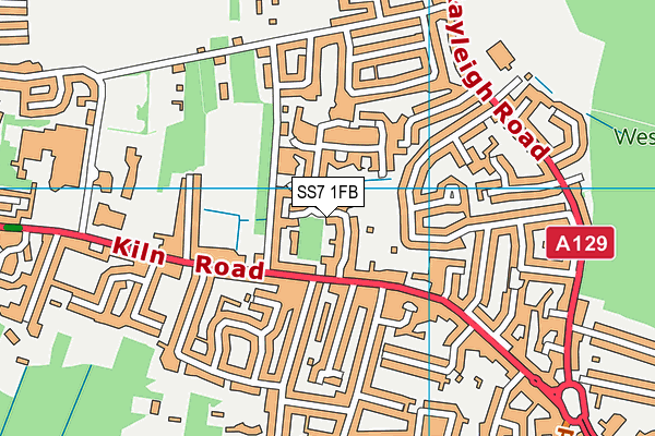 SS7 1FB map - OS VectorMap District (Ordnance Survey)