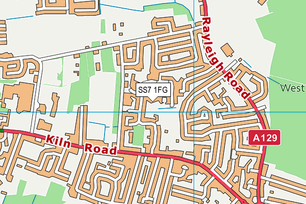 SS7 1FG map - OS VectorMap District (Ordnance Survey)