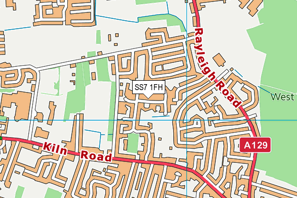 SS7 1FH map - OS VectorMap District (Ordnance Survey)