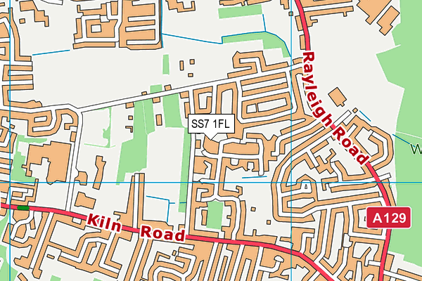 SS7 1FL map - OS VectorMap District (Ordnance Survey)