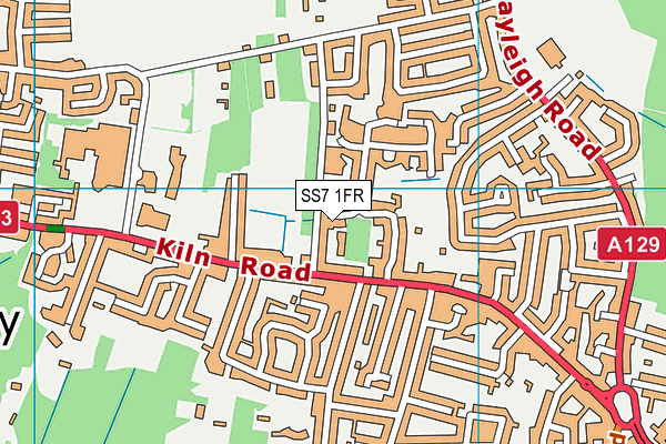 SS7 1FR map - OS VectorMap District (Ordnance Survey)