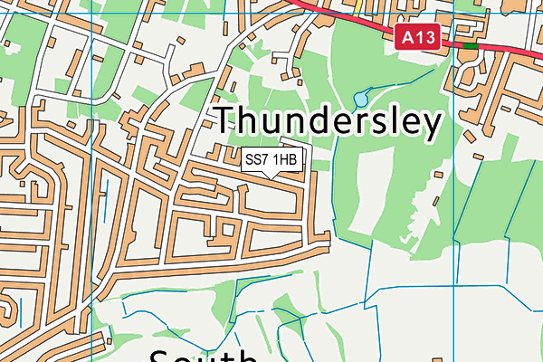 SS7 1HB map - OS VectorMap District (Ordnance Survey)