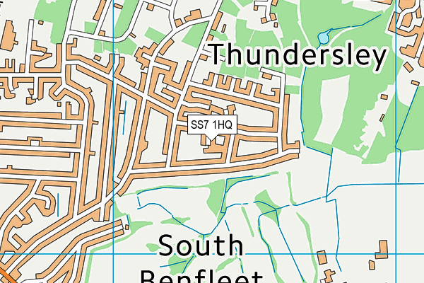 SS7 1HQ map - OS VectorMap District (Ordnance Survey)