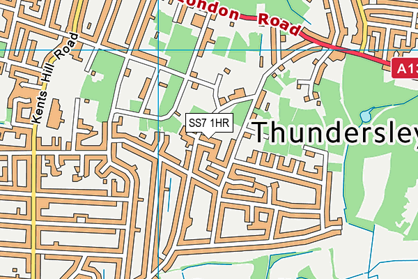 SS7 1HR map - OS VectorMap District (Ordnance Survey)