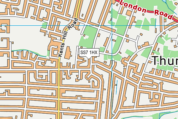 SS7 1HX map - OS VectorMap District (Ordnance Survey)