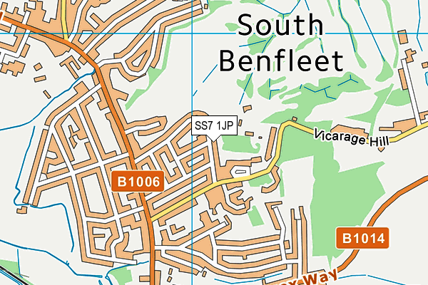 SS7 1JP map - OS VectorMap District (Ordnance Survey)