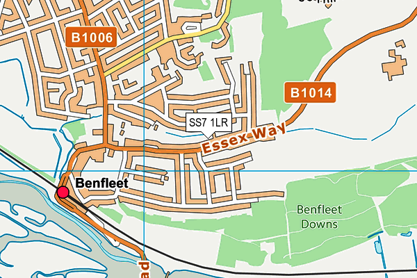 SS7 1LR map - OS VectorMap District (Ordnance Survey)