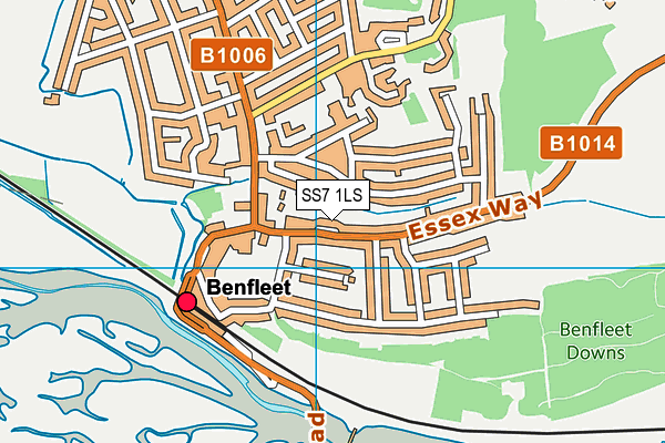 SS7 1LS map - OS VectorMap District (Ordnance Survey)