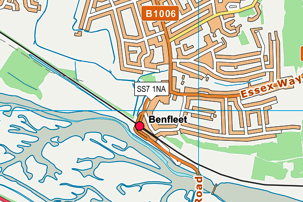 SS7 1NA map - OS VectorMap District (Ordnance Survey)