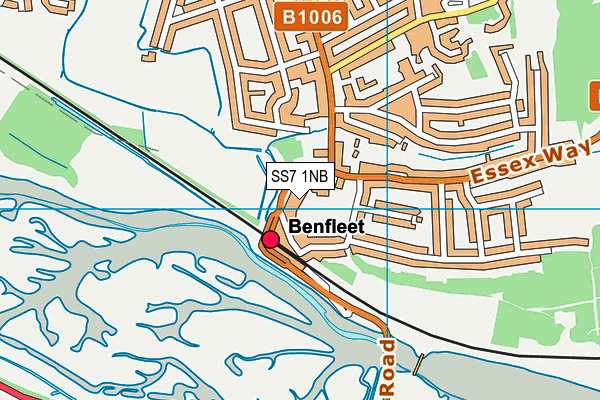 SS7 1NB map - OS VectorMap District (Ordnance Survey)