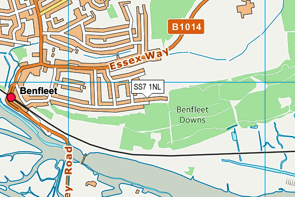 SS7 1NL map - OS VectorMap District (Ordnance Survey)