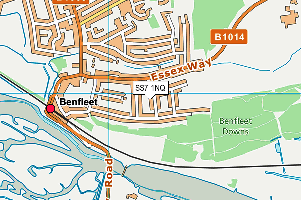 SS7 1NQ map - OS VectorMap District (Ordnance Survey)