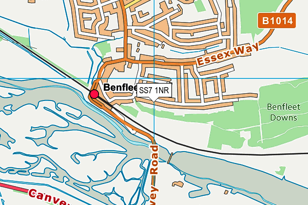 SS7 1NR map - OS VectorMap District (Ordnance Survey)