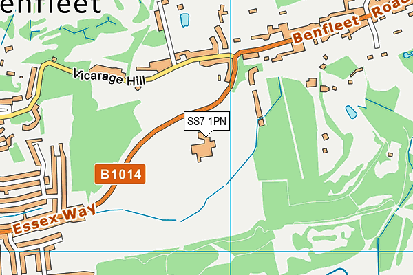 SS7 1PN map - OS VectorMap District (Ordnance Survey)