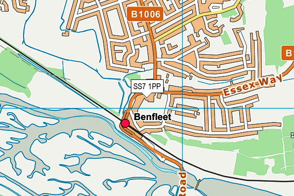 SS7 1PP map - OS VectorMap District (Ordnance Survey)