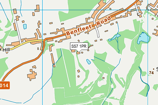 SS7 1PR map - OS VectorMap District (Ordnance Survey)